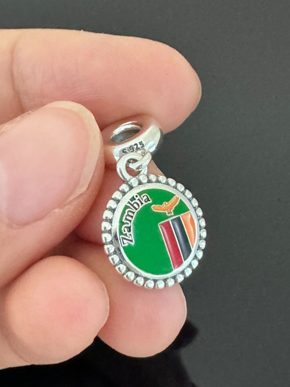 Pandora  Zambia FLAG   Exclusive Charm